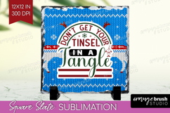 Sarcastic Christmas Quote Slate PNG - Knitted Square Slate Product Image 1