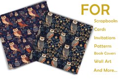 Owls Digital Paper, seamless pattern. version 2.0 | 20 JPG Product Image 3
