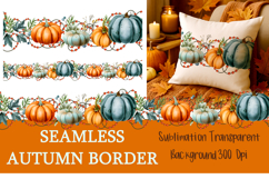 Thanksgiving seamless borders PNG Product Image 1