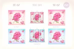 Floral Tumbler Vintage Design Tempale 20,30 oz - Sublimation Product Image 2