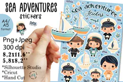 Sea adventures Stickers |Png/Jpeg Print and cut Product Image 1