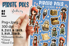 Cute Pirate Kids Sticker Pack PNG Product Image 1