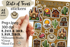 State of Texas Stickers |Stickers PNG|JPEG Product Image 1