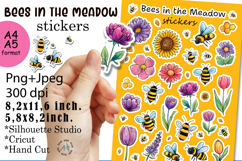 Bees in the Meadow Stickers |Stickers PNG|JPEG Product Image 1