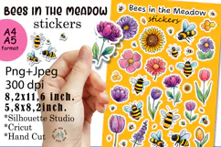 Bees in the Meadow Stickers |Stickers PNG|JPEG Product Image 1