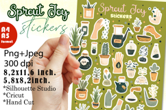 House Plants Stickers |Png/Jpeg Print and cut Product Image 1