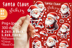 Santa Claus Stickers |Png/Jpeg Print and cut Product Image 1