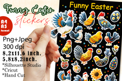 Funny Easter clipart, Easter stickers | png/jpeg Product Image 1