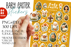 Baby Easter clipart, Easter stickers | png/jpeg Product Image 1