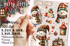 Holly Jolly Stickers |Png/Jpeg Print and cut Product Image 1