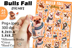Autumn Animals, Bull Stickers |Png/Jpeg Print and cut Product Image 1
