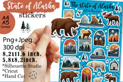 State of Alaska Stickers |Stickers PNG|JPEG Product Image 1
