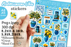 Mediterran Vibes Stickers |Png/Jpeg Print and cut Product Image 1