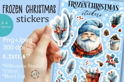 Frozen CHRISTMAS Stickers |Png/Jpeg Print and cut Product Image 1