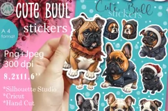 Cute Bull Stickers |Png/Jpeg Print and cut Product Image 1
