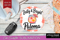 Paloma Cocktail Car Coaster Summer Drink Coaster PNG Product Image 1