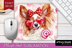 Papillon Valentine Mouse Pad Sublimation Valentines Day Product Image 1