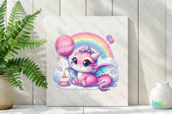 Pastel Baby Dragon Sublimation Clipart Product Image 3