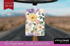 Pastel Flowers Air Freshener PNG - Summer PNG Sublimation Product Image 1