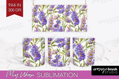Pastel Flowers Mug Wrap - Summer Mug PNG Sublimation Product Image 1