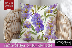 Pastel Flowers Pillow Sublimation - Summer Pillow Cover PNG Product Image 1