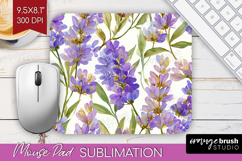 Pastel Flowers Mouse Pad Sublimation - Summer Mousepad PNG Product Image 1