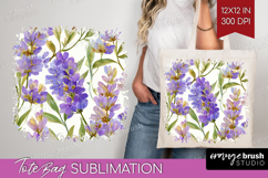 Pastel Flowers Tote Bag - Summer Tote Bag PNG Sublimation Product Image 1