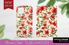 Pastel Flowers Phone Case PNG - Summer Case PNG Sublimation Product Image 1
