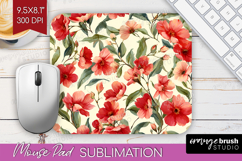 Pastel Flowers Mouse Pad Sublimation - Summer Mousepad PNG Product Image 1