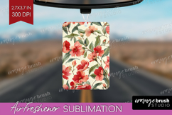 Pastel Flowers Air Freshener PNG - Summer PNG Sublimation Product Image 1