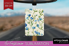 Pastel Flowers Air Freshener PNG - Summer PNG Sublimation Product Image 1