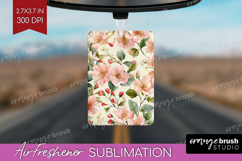 Pastel Flowers Air Freshener PNG - Summer PNG Sublimation Product Image 1
