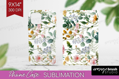 Pastel Flowers Phone Case PNG - Summer Case PNG Sublimation Product Image 1