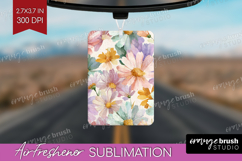 Pastel Flowers Air Freshener PNG - Summer PNG Sublimation Product Image 1