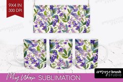 Pastel Flowers Mug Wrap - Summer Mug PNG Sublimation Product Image 1