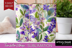 Pastel Flowers Tumbler Wrap - Summer Tumbler PNG Sublimation Product Image 1