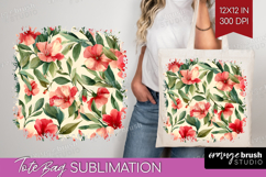 Pastel Flowers Tote Bag - Summer Tote Bag PNG Sublimation Product Image 1