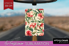 Pastel Flowers Air Freshener PNG - Summer PNG Sublimation Product Image 1