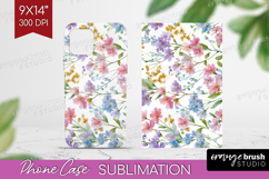 Pastel Flowers Phone Case PNG - Summer Case PNG Sublimation Product Image 1