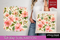 Pastel Flowers Tote Bag - Summer Tote Bag PNG Sublimation Product Image 1