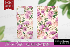 Pastel Flowers Phone Case PNG - Summer Case PNG Sublimation Product Image 1
