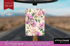 Pastel Flowers Air Freshener PNG - Summer PNG Sublimation Product Image 1