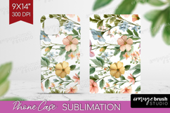 Pastel Flowers Phone Case PNG - Summer Case PNG Sublimation Product Image 1