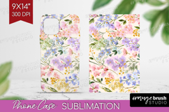 Pastel Flowers Phone Case PNG - Summer Case PNG Sublimation Product Image 1