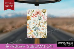Pastel Flowers Air Freshener PNG - Summer PNG Sublimation Product Image 1