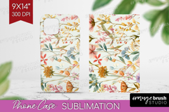 Pastel Flowers Phone Case PNG - Summer Case PNG Sublimation Product Image 1