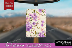 Pastel Flowers Air Freshener PNG - Summer PNG Sublimation Product Image 1