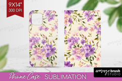 Pastel Flowers Phone Case PNG - Summer Case PNG Sublimation Product Image 1