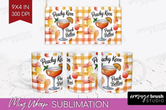 Peach Bellini Cocktail Mug Wrap Summer Drink Mug PNG Product Image 1