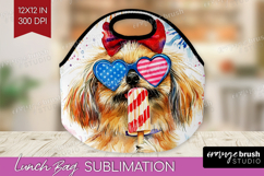 Pekingese Dog Lunch Bag 4th Of July Lunch Bug PNG Product Image 1